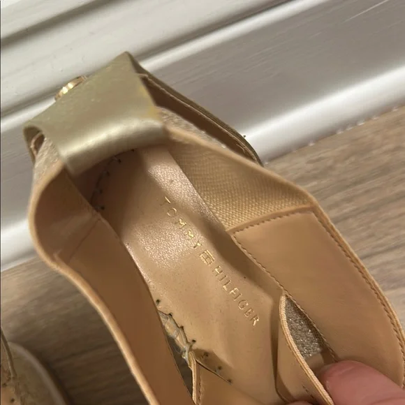 Tommy Hilfiger Cream Espadrilles with Ankle Wrap - Picture 3 of 5